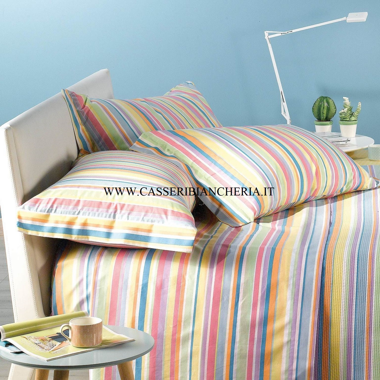 Completo-Lenzuola-Singolo-Caleffi-Palm-Beach-Fuxia