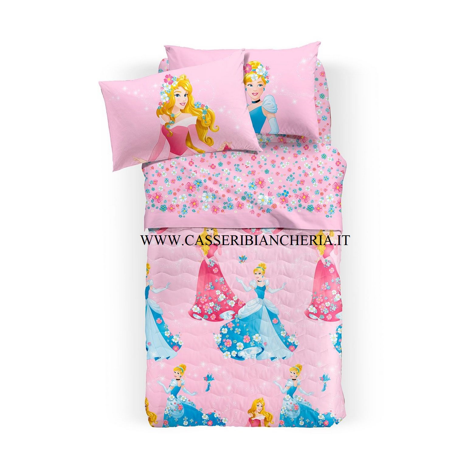 Quilt-Copriletto-Princess-Romantica-Singolo-Caleffi
