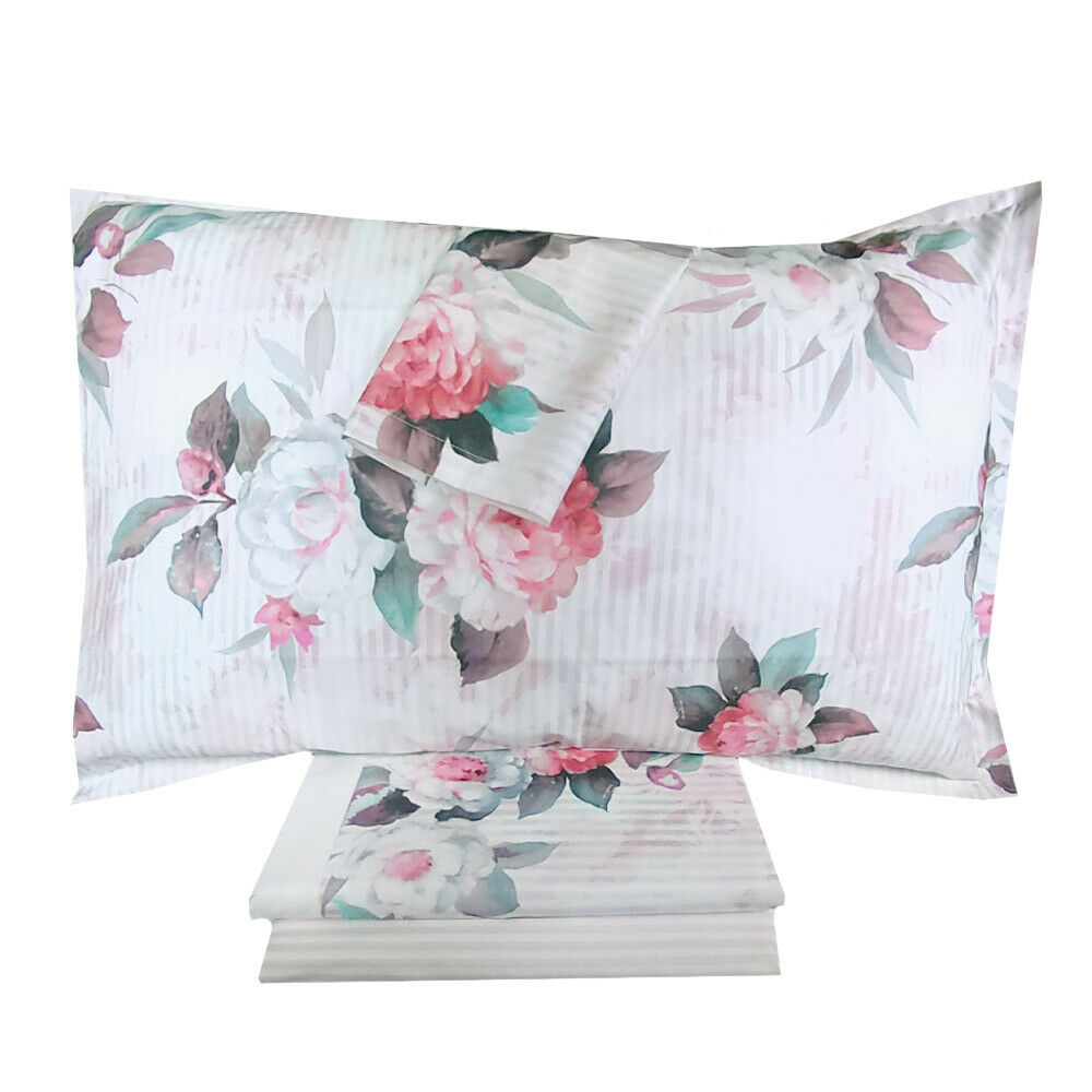 Completo Lenzuola Matrimoniali Somma Queen Var. Rosa Incanto