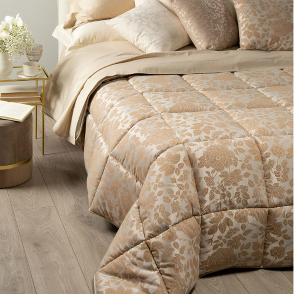 Trapunmta-Matrimoniale-Caleffi-In-Raso-Floral-Tortora